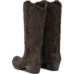 Leather cowboy boots