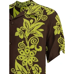 "Pictograph Flower" Casual Shirt