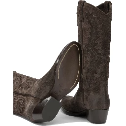 Leather cowboy boots