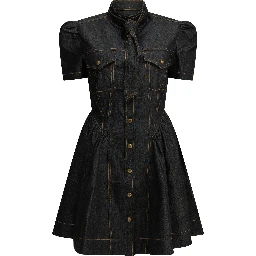 Short denim dress