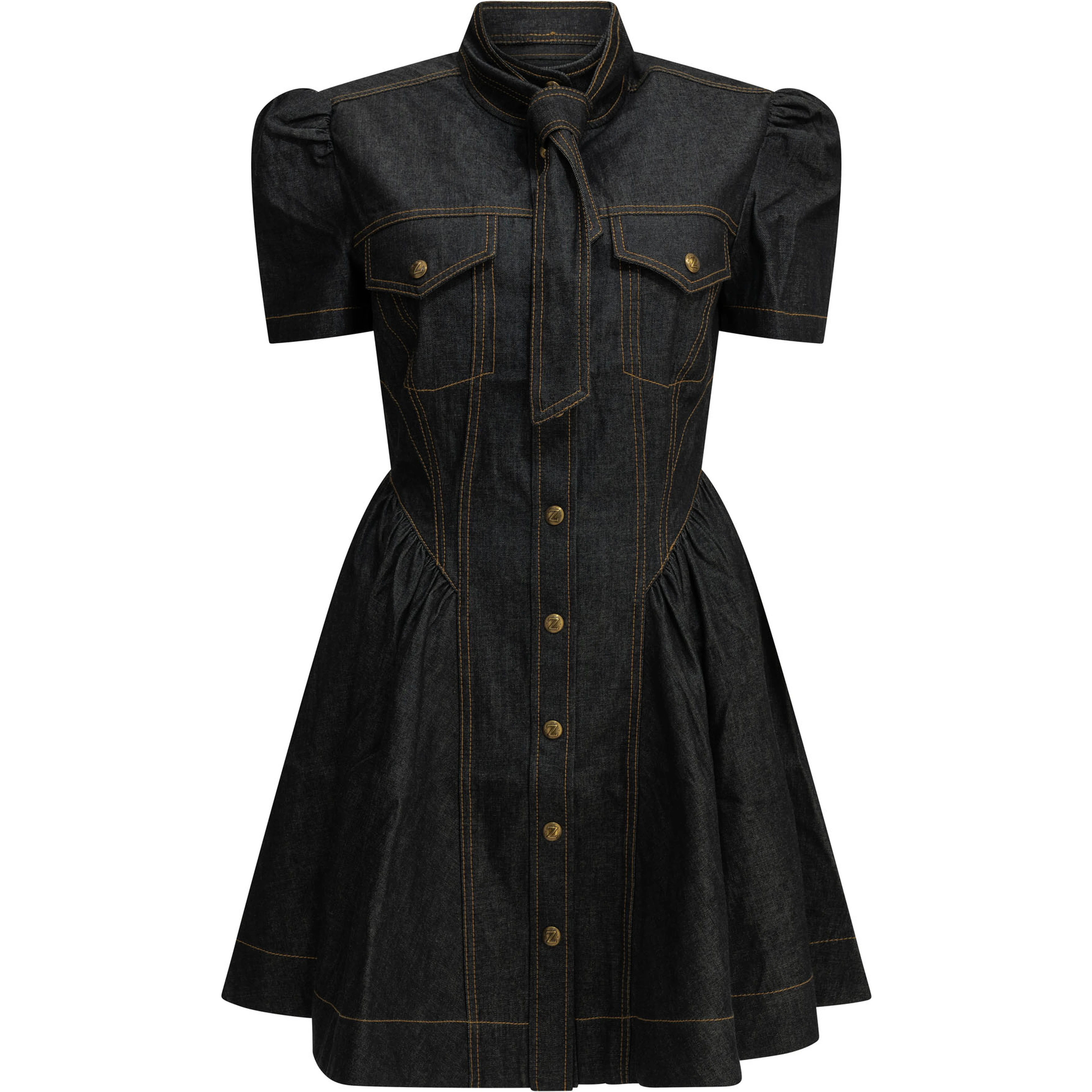 Short denim dress