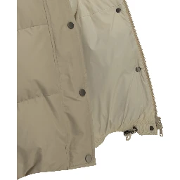 Short down jacket in techno cotton taffeta
