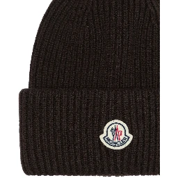 Wool and cashmere beanie with logo