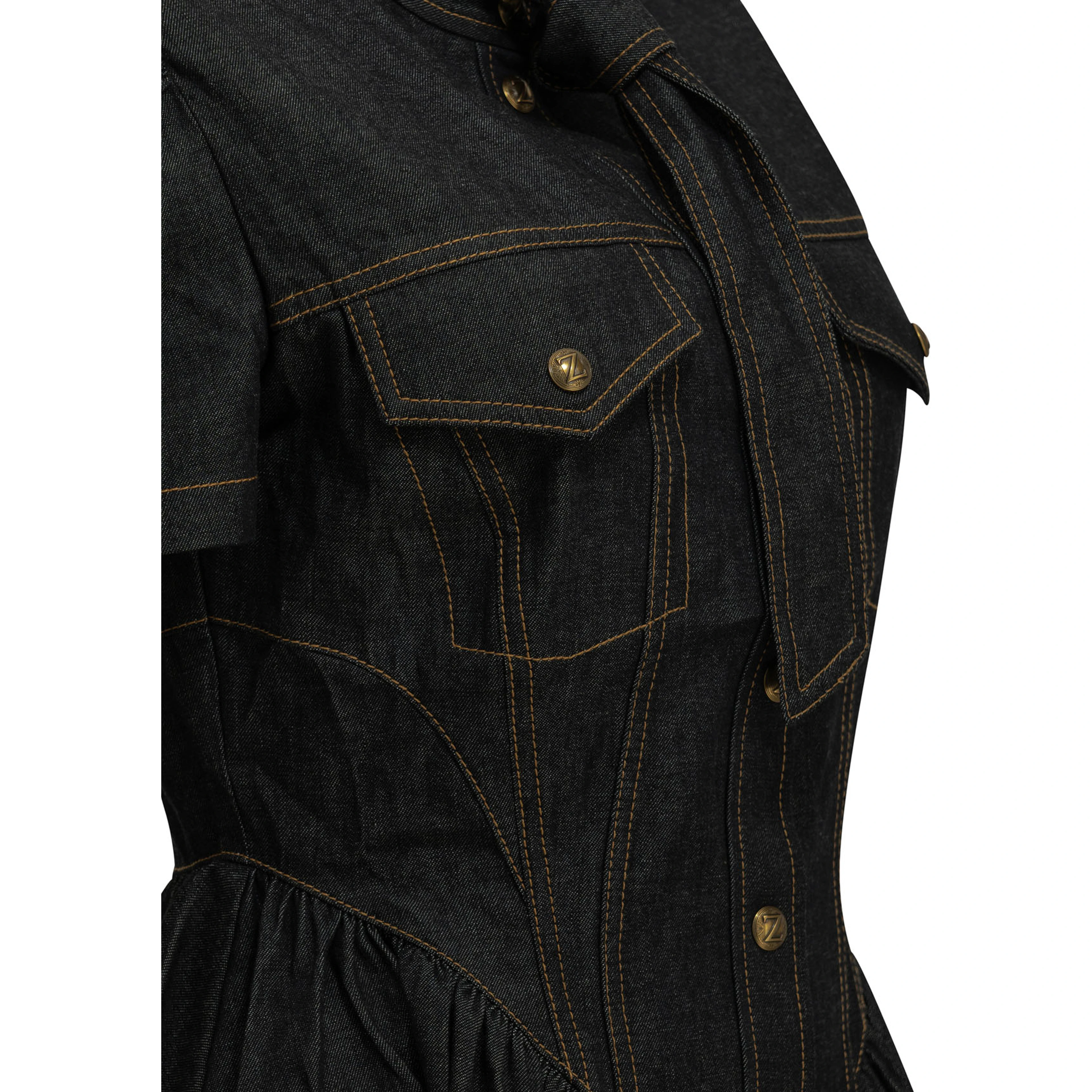 Short denim dress