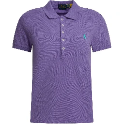 Slim-fit stretch polo shirt with logo