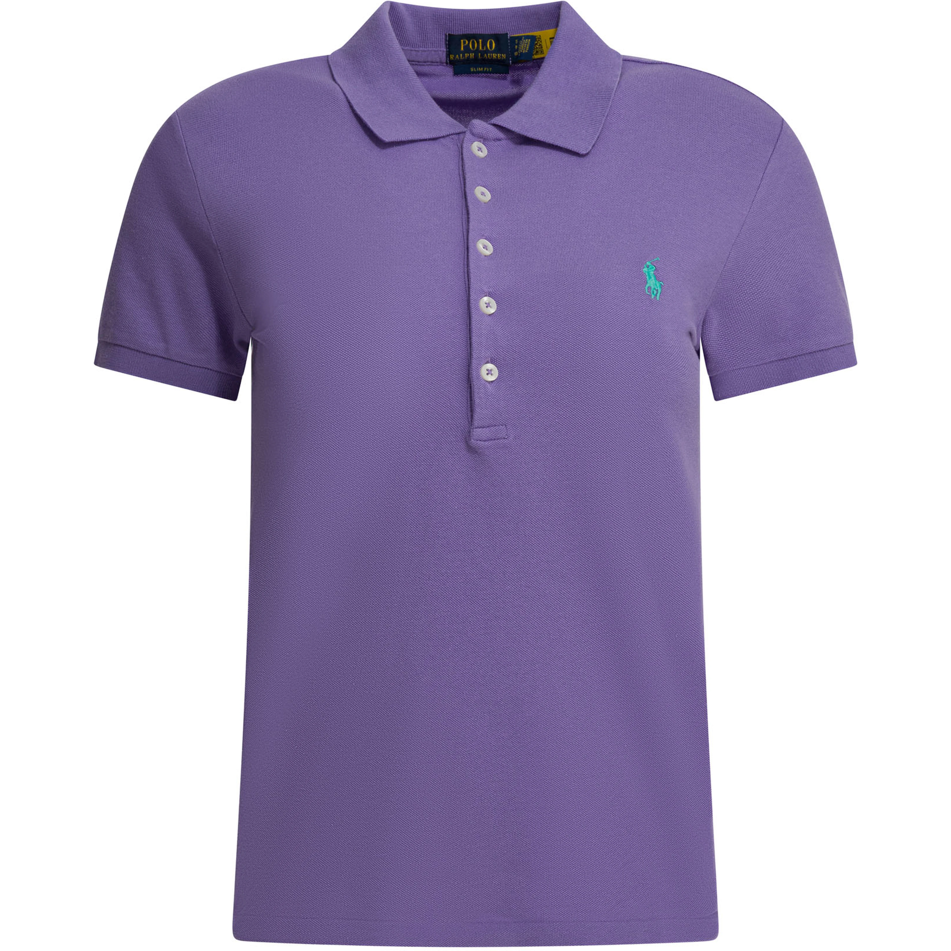 Slim-fit stretch polo shirt with logo