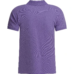Slim-fit stretch polo shirt with logo