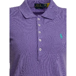 Slim-fit stretch polo shirt with logo
