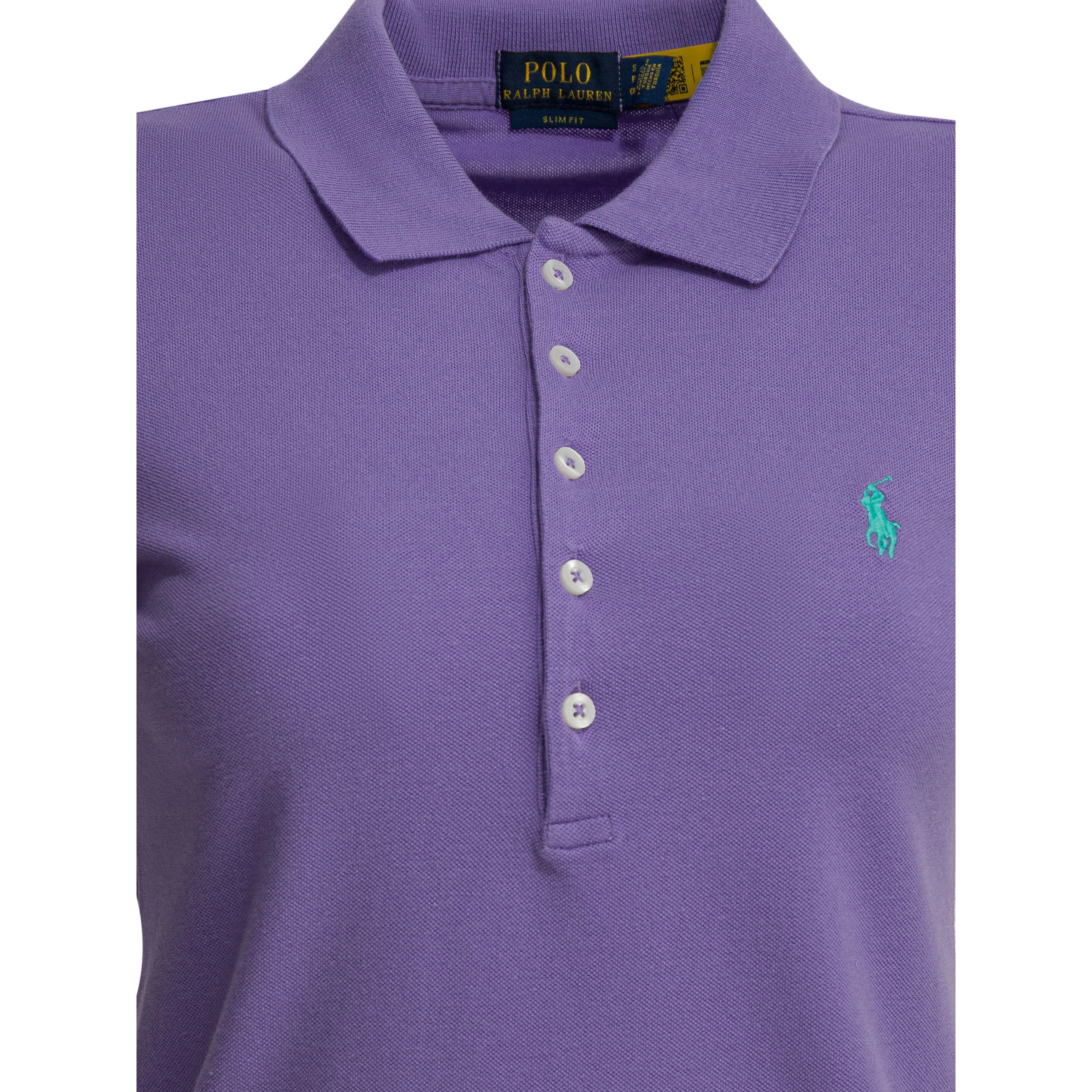 Slim-fit stretch polo shirt with logo