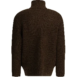 Wool sweater with zipper