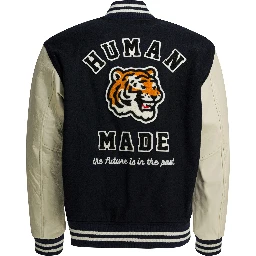 Wool and nylon bomber jacket