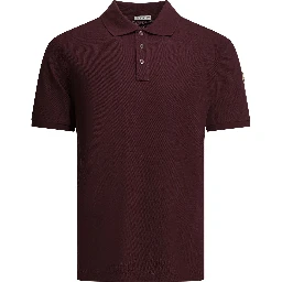 Polo shirt with buttons and logo
