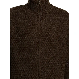 Wool sweater with zipper