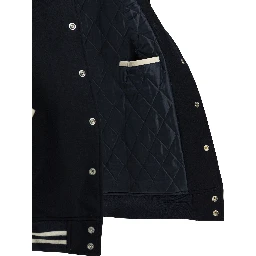 Wool and nylon bomber jacket