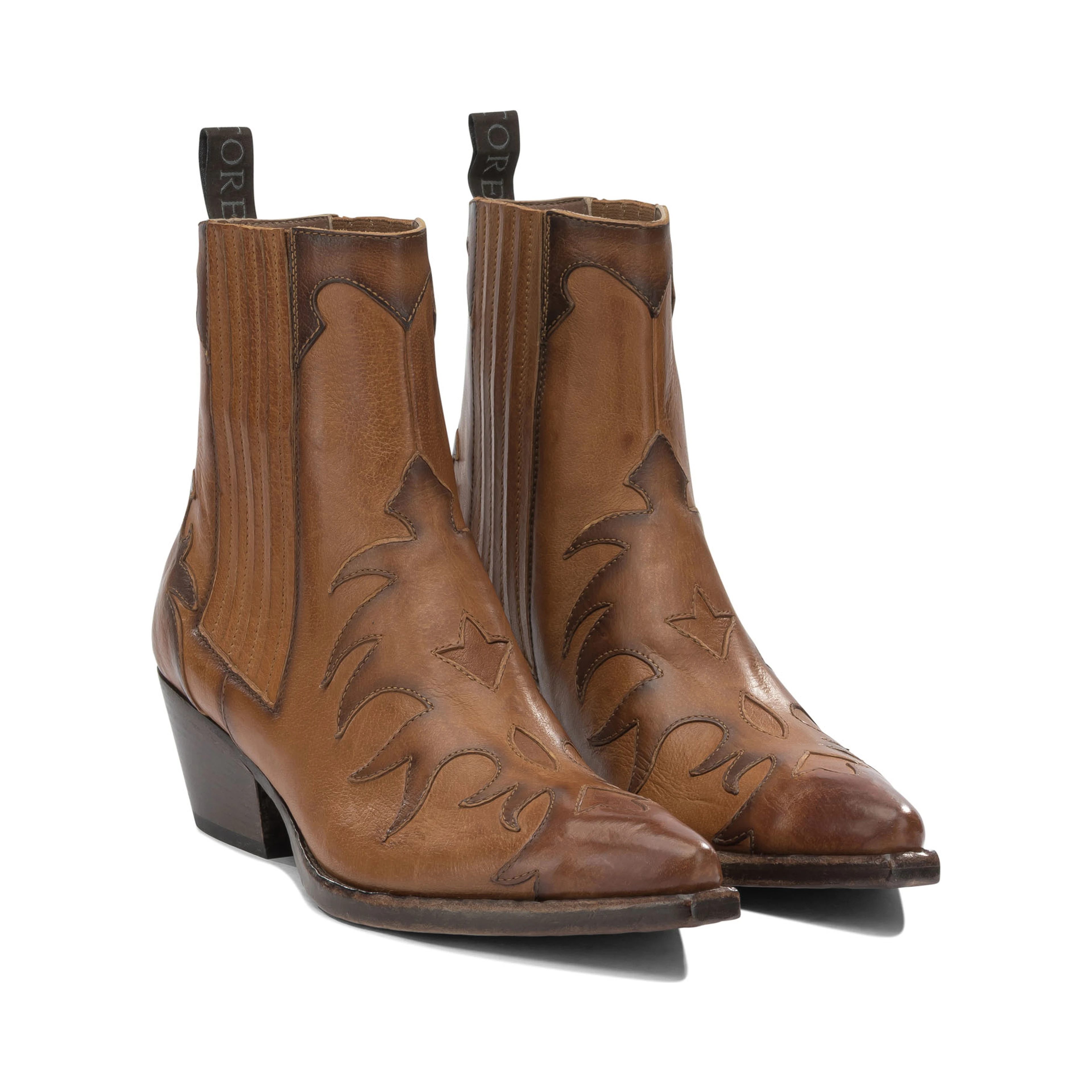 Leather cowboy boots