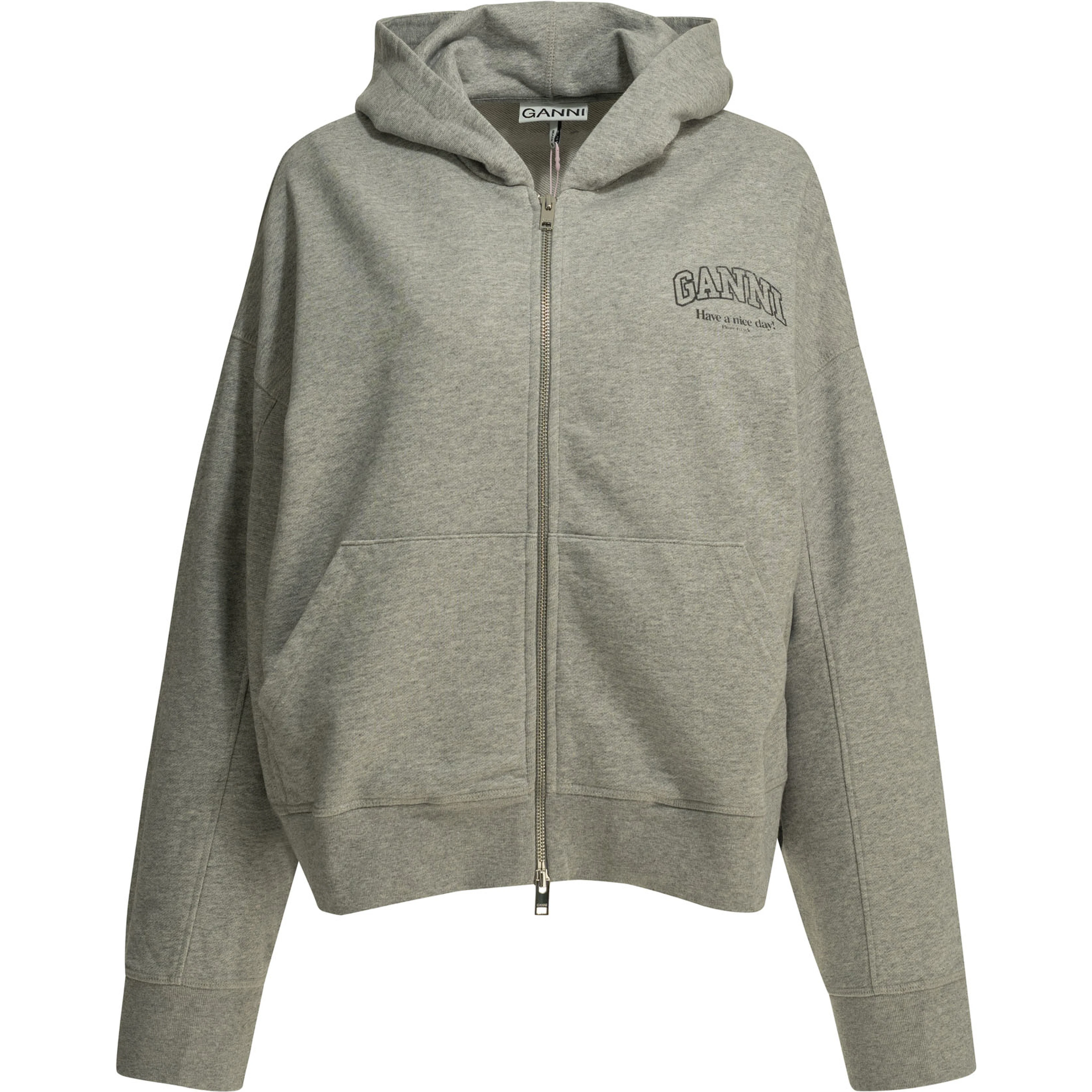 Sweatshirt with zipper and logo