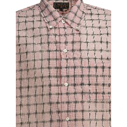 "Open BD Nylon Airy Plaid" Casual Shirt