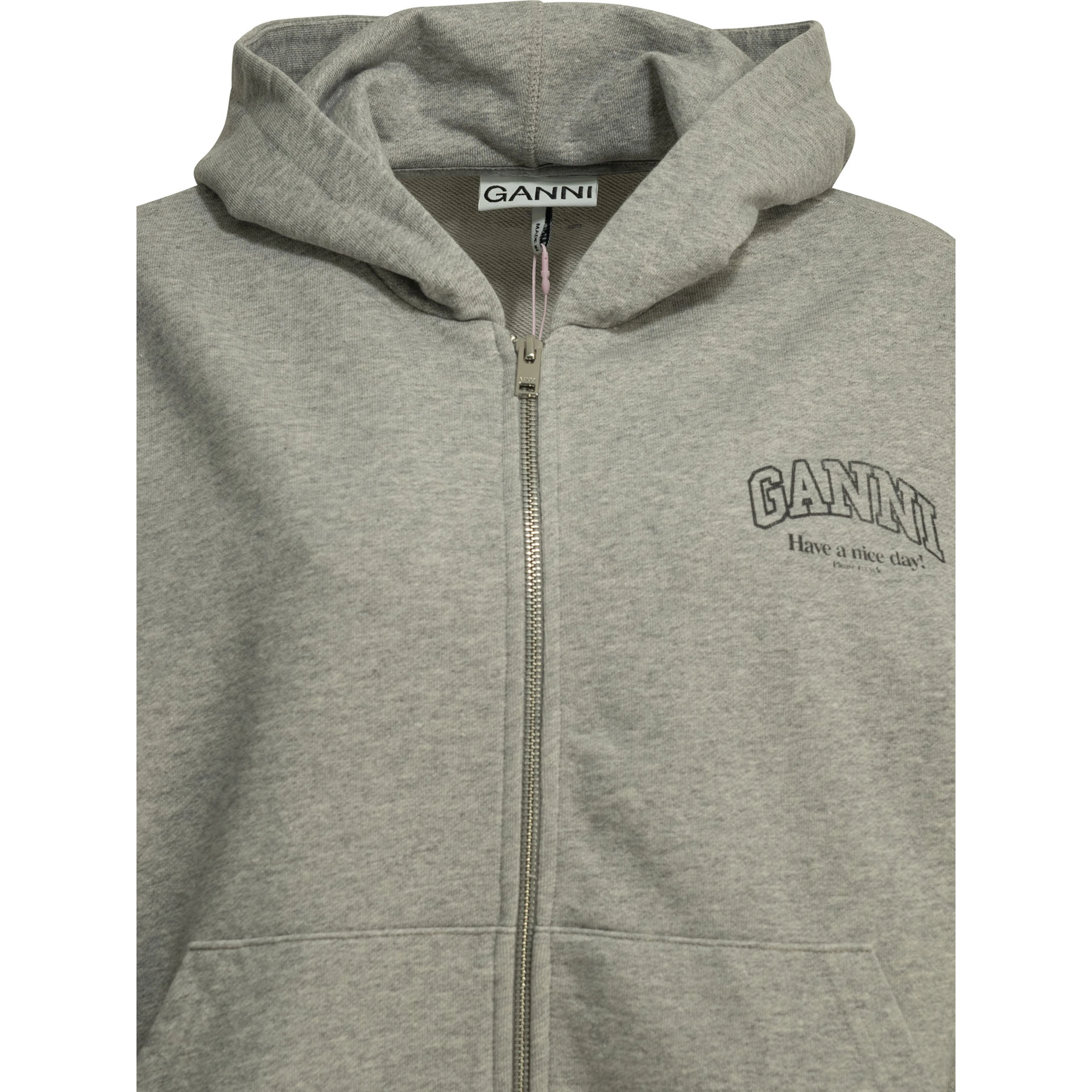 Sweatshirt with zipper and logo