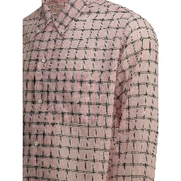 "Open BD Nylon Airy Plaid" Casual Shirt