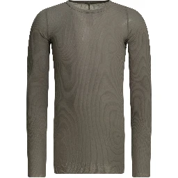 "Rib LS" round neck T-shirt