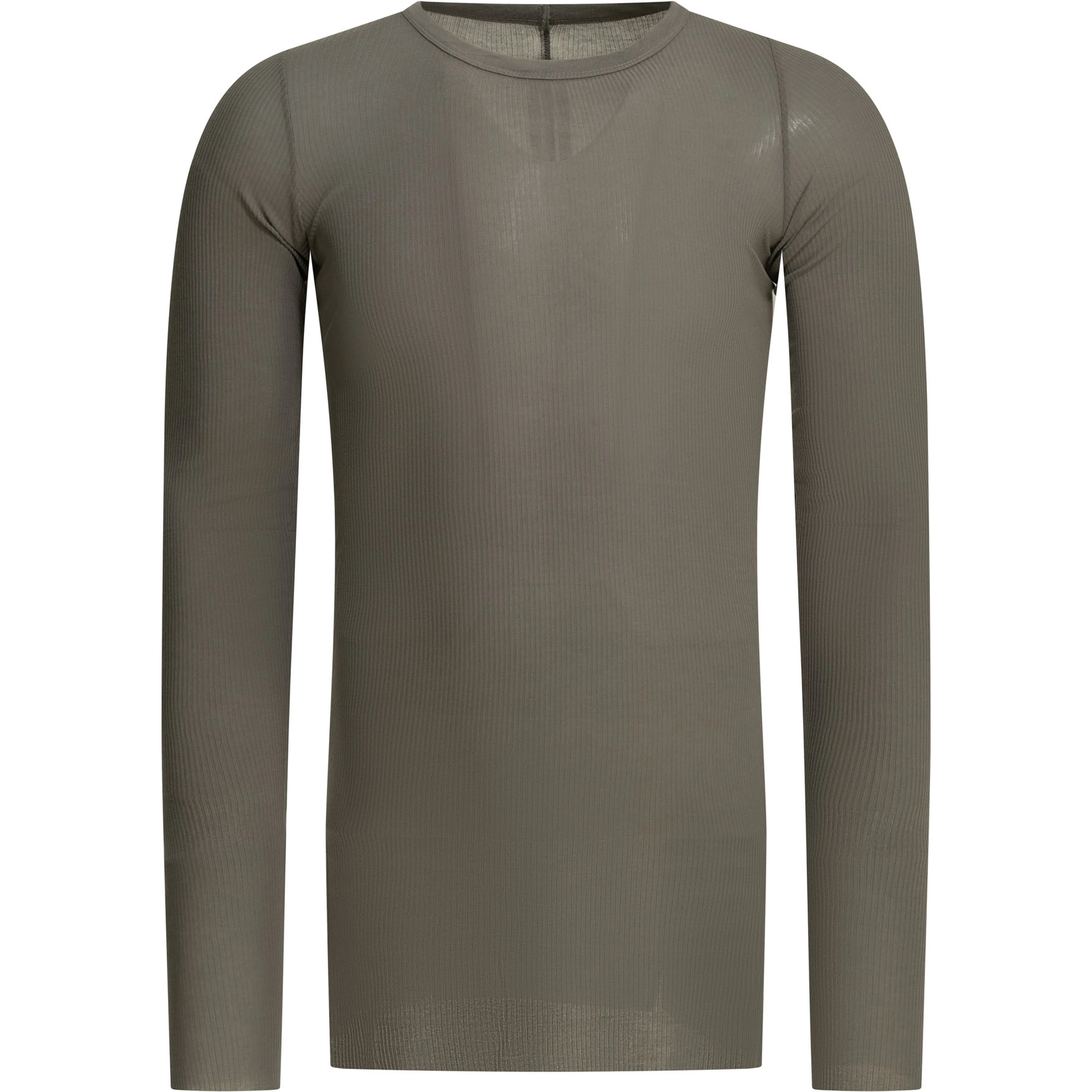 "Rib LS" round neck T-shirt