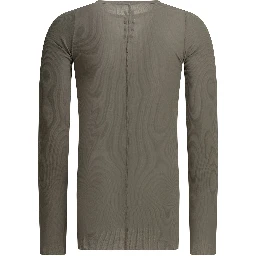 "Rib LS" round neck T-shirt