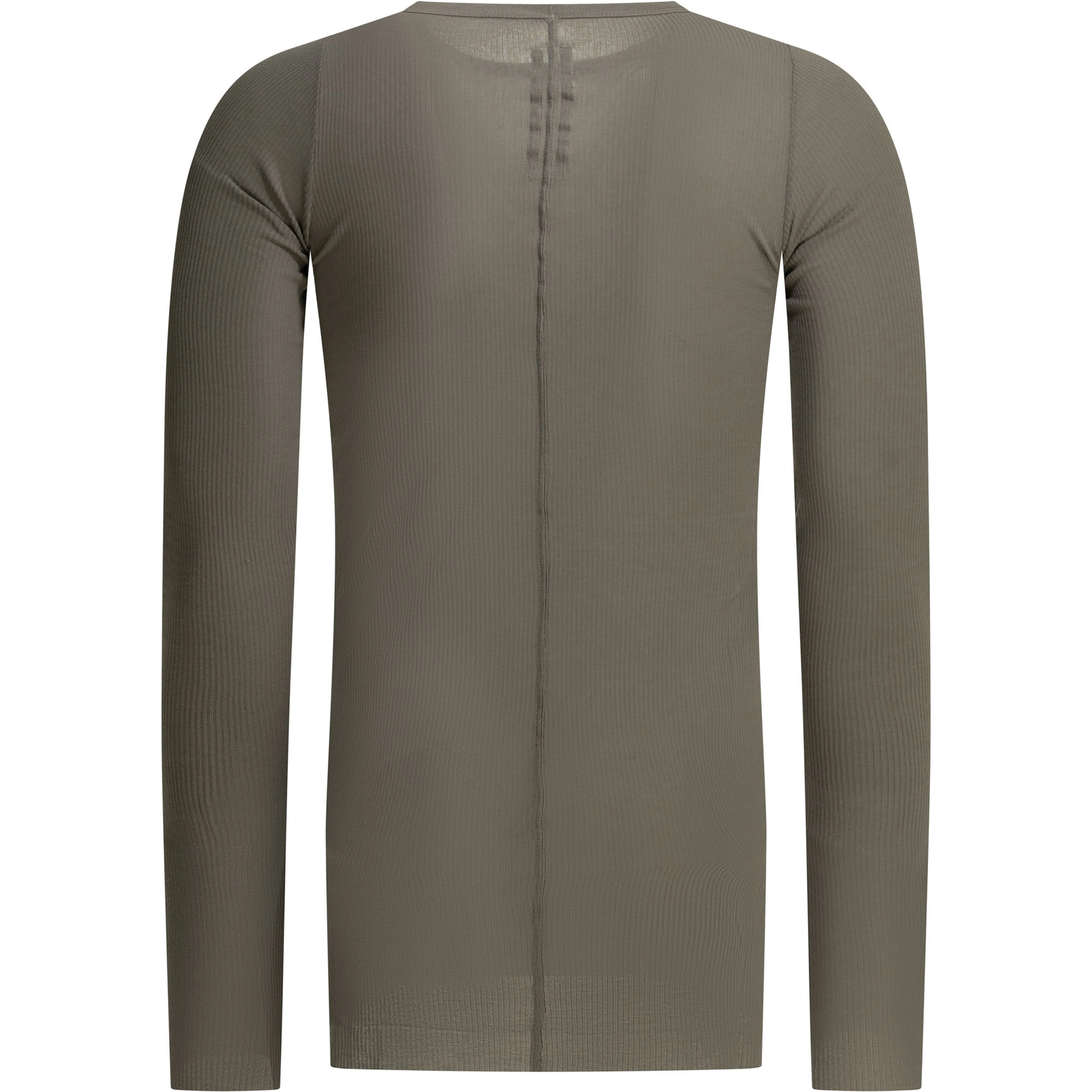 "Rib LS" round neck T-shirt