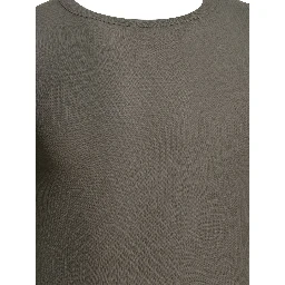 "Rib LS" round neck T-shirt
