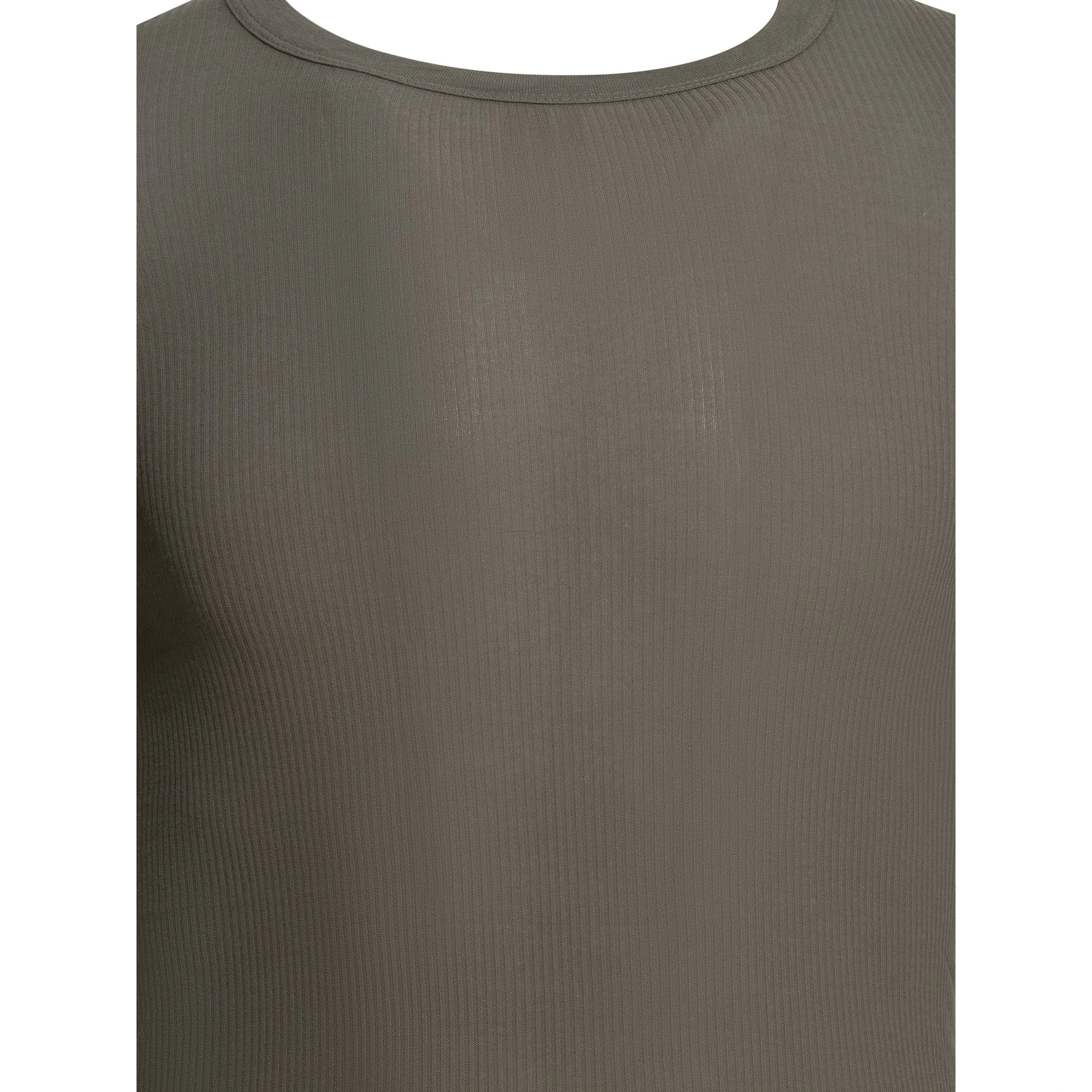 "Rib LS" round neck T-shirt
