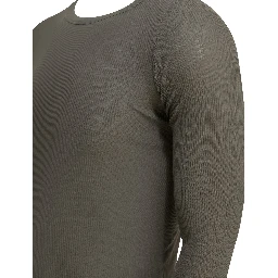 "Rib LS" round neck T-shirt
