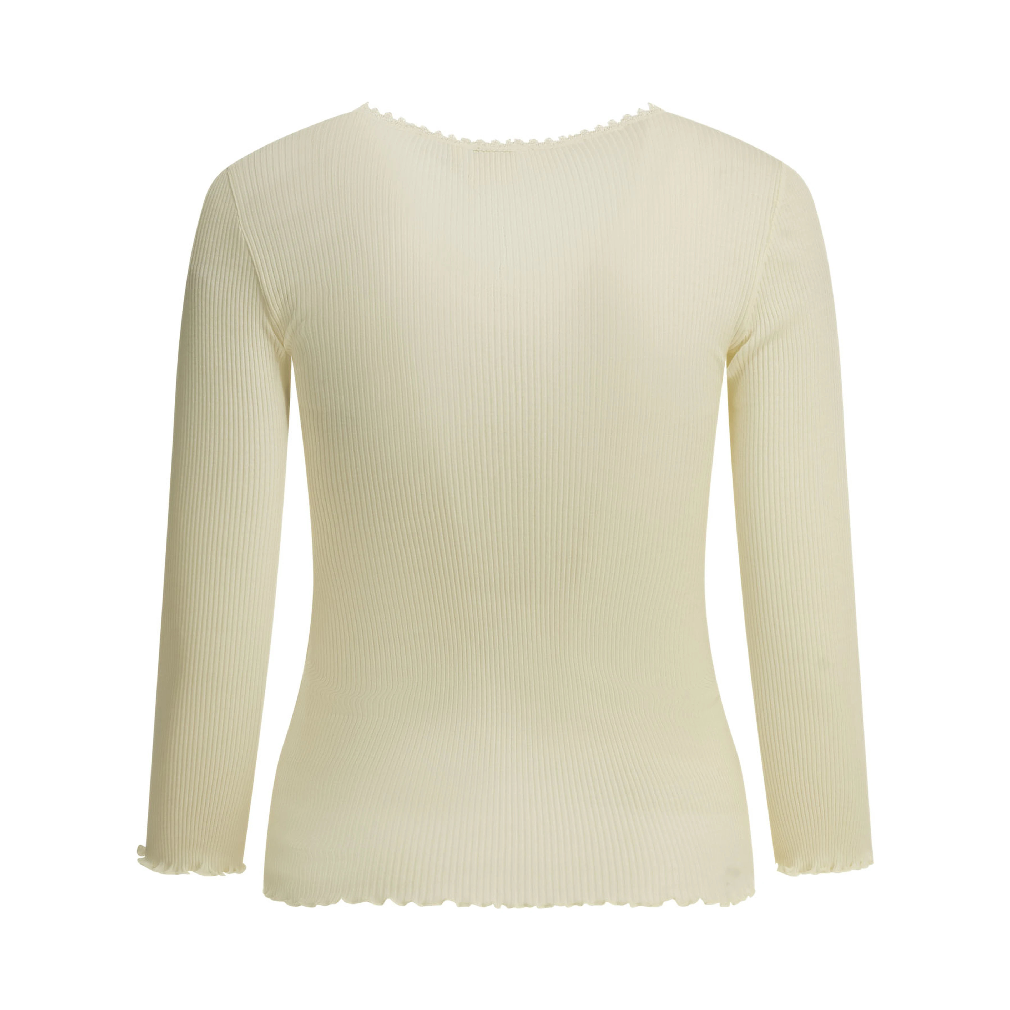 Fitted top made of cotton and silk jersey