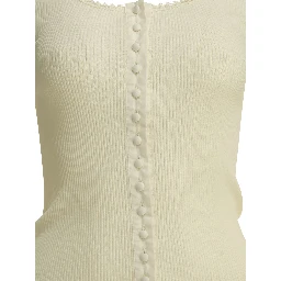 Fitted top made of cotton and silk jersey