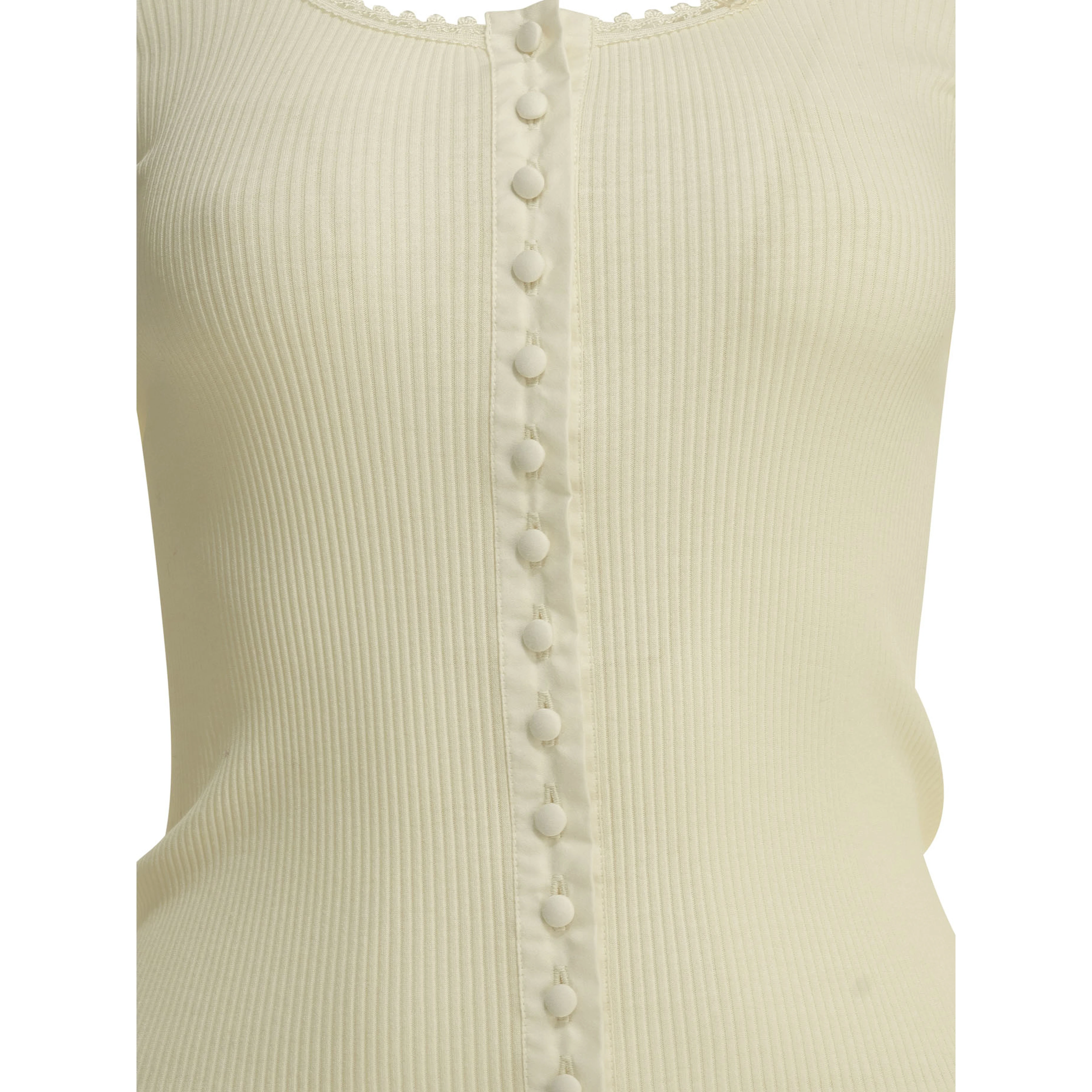Fitted top made of cotton and silk jersey
