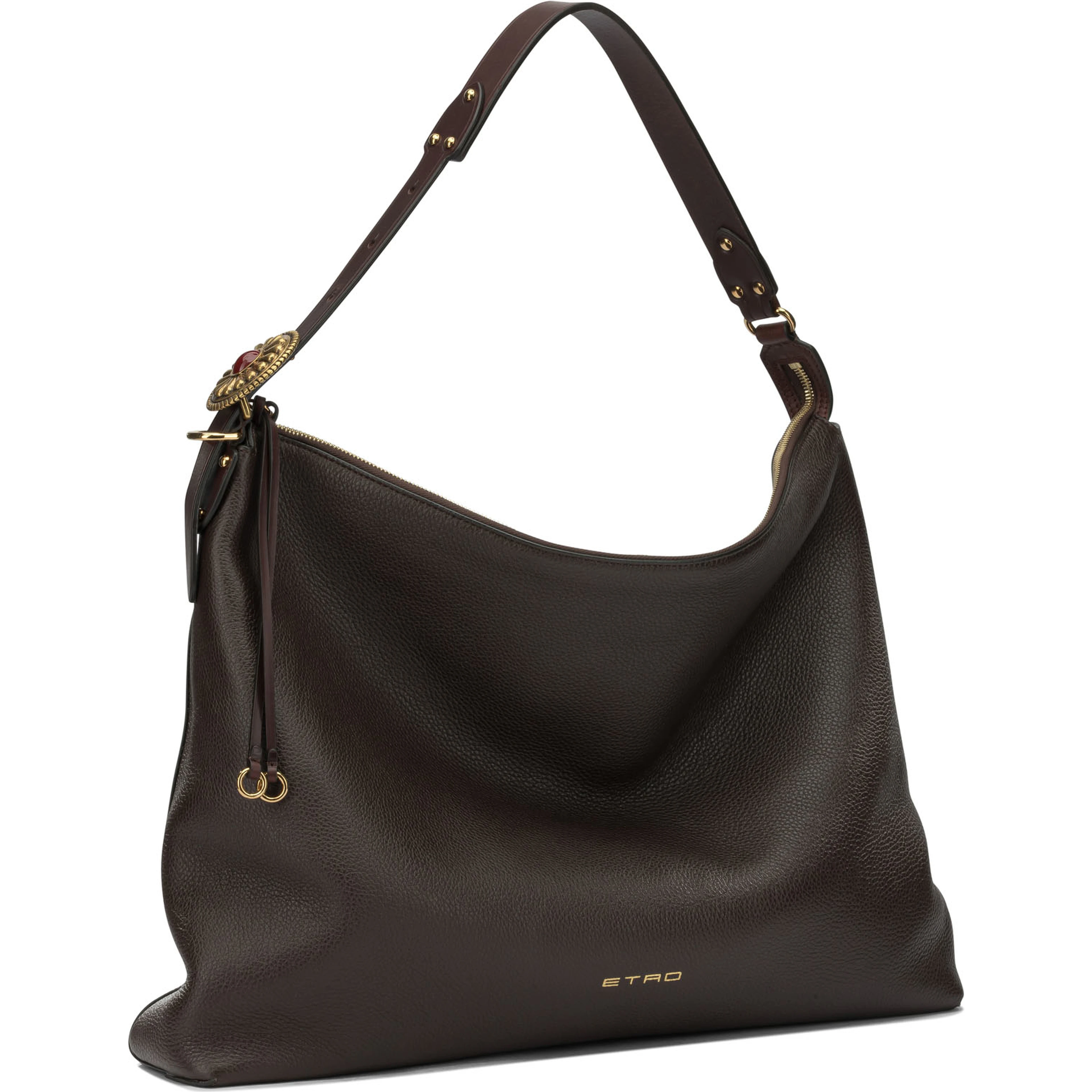 Large leather shoulder bag