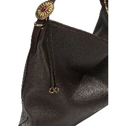 Large leather shoulder bag