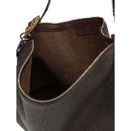 Large leather shoulder bag