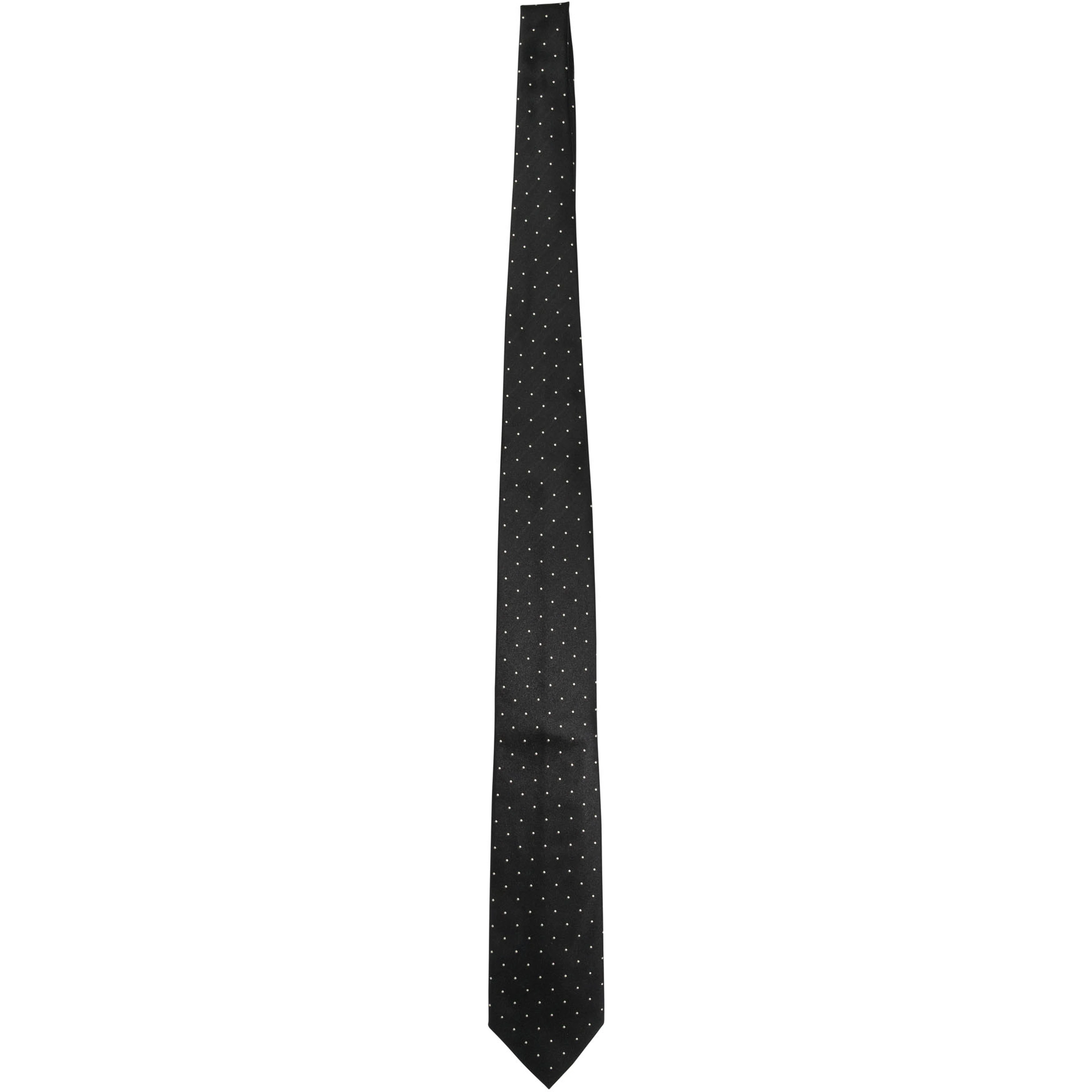 Polka dot silk tie