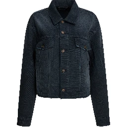 Denim jacket with old effect
