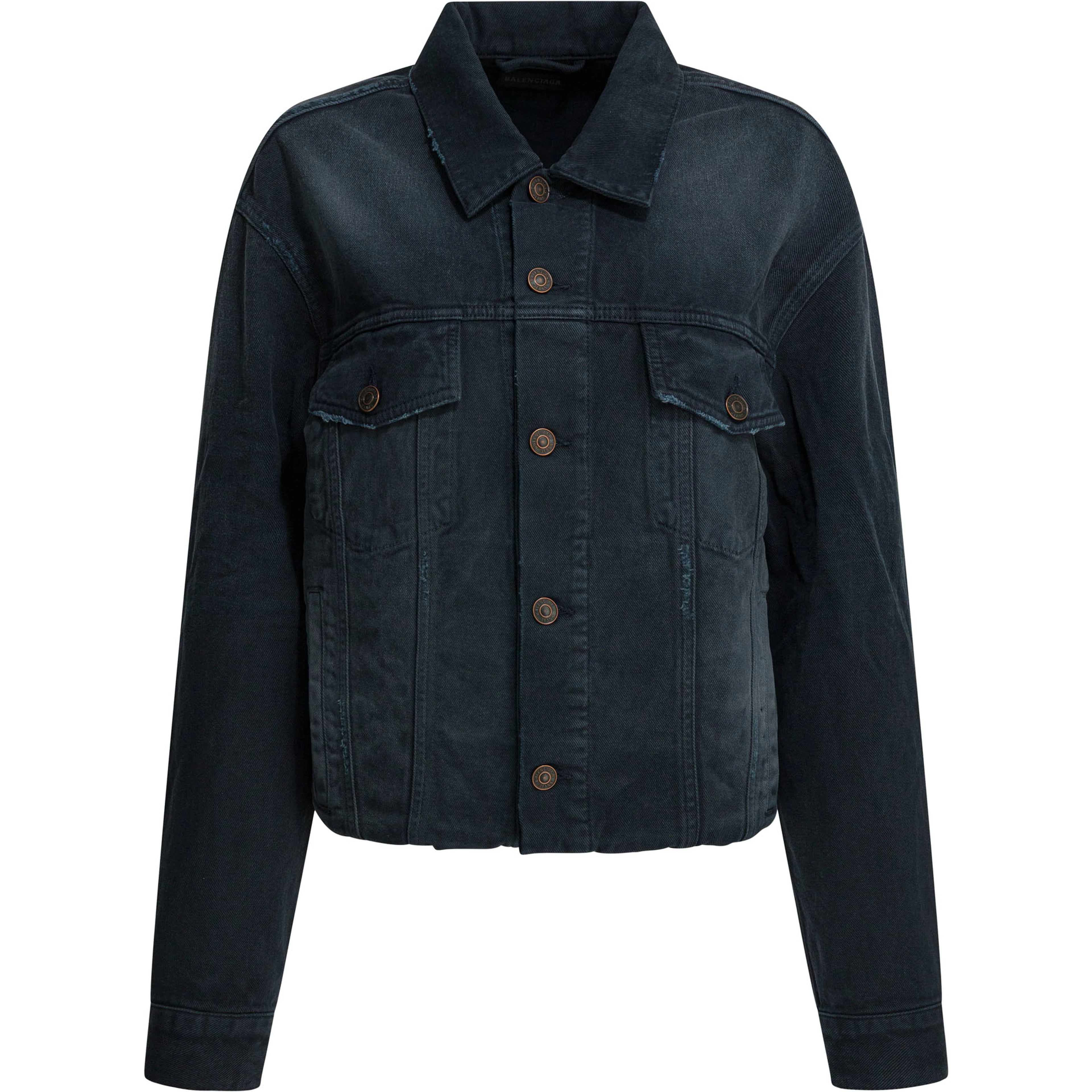 Denim jacket with old effect