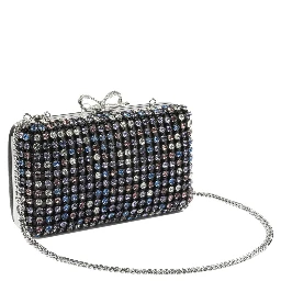 Multi-crystal knit clutch bag