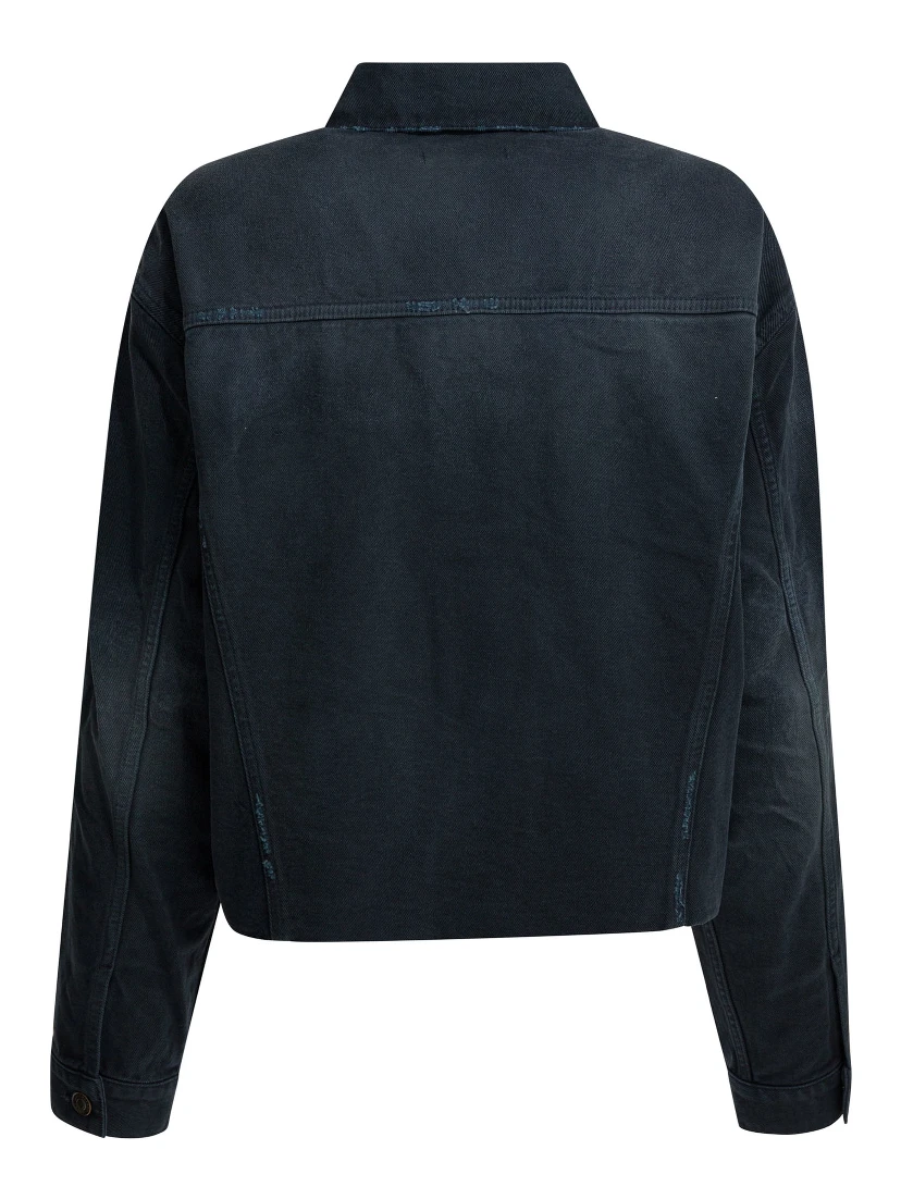 Denim jacket with old effect