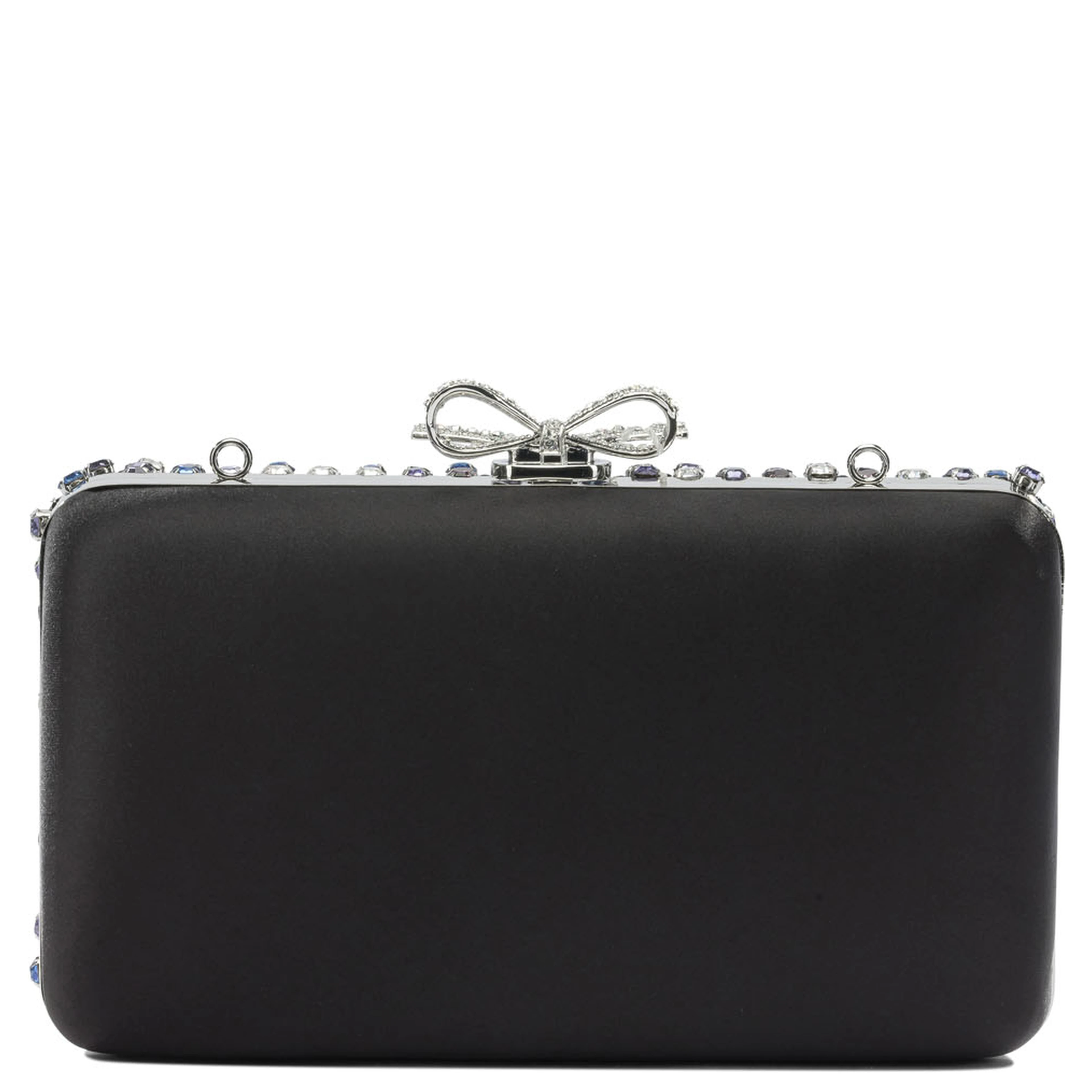 Multi-crystal knit clutch bag