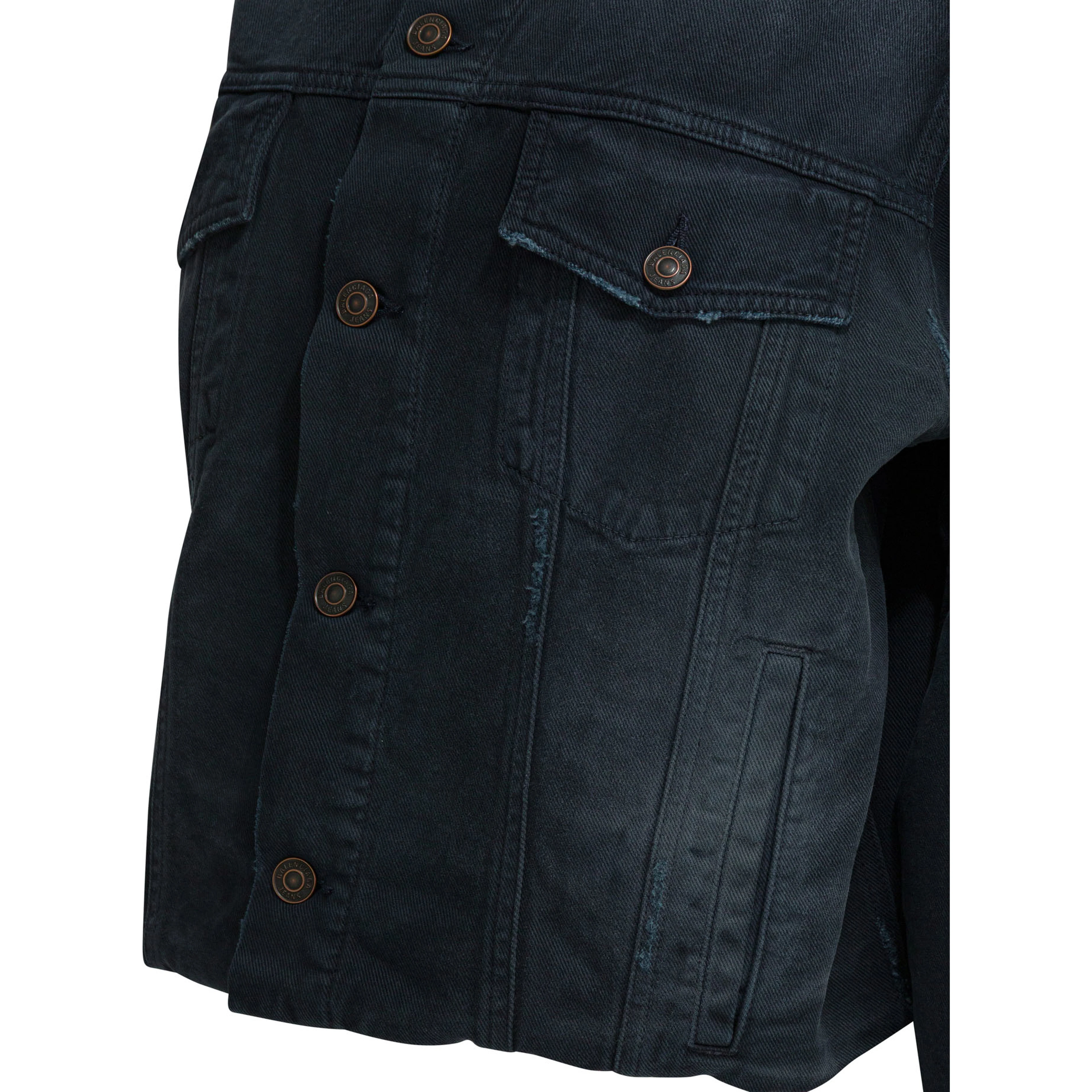 Denim jacket with old effect