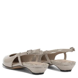 Slingback in pelle