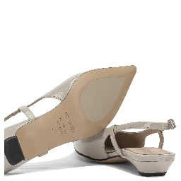 Slingback in pelle