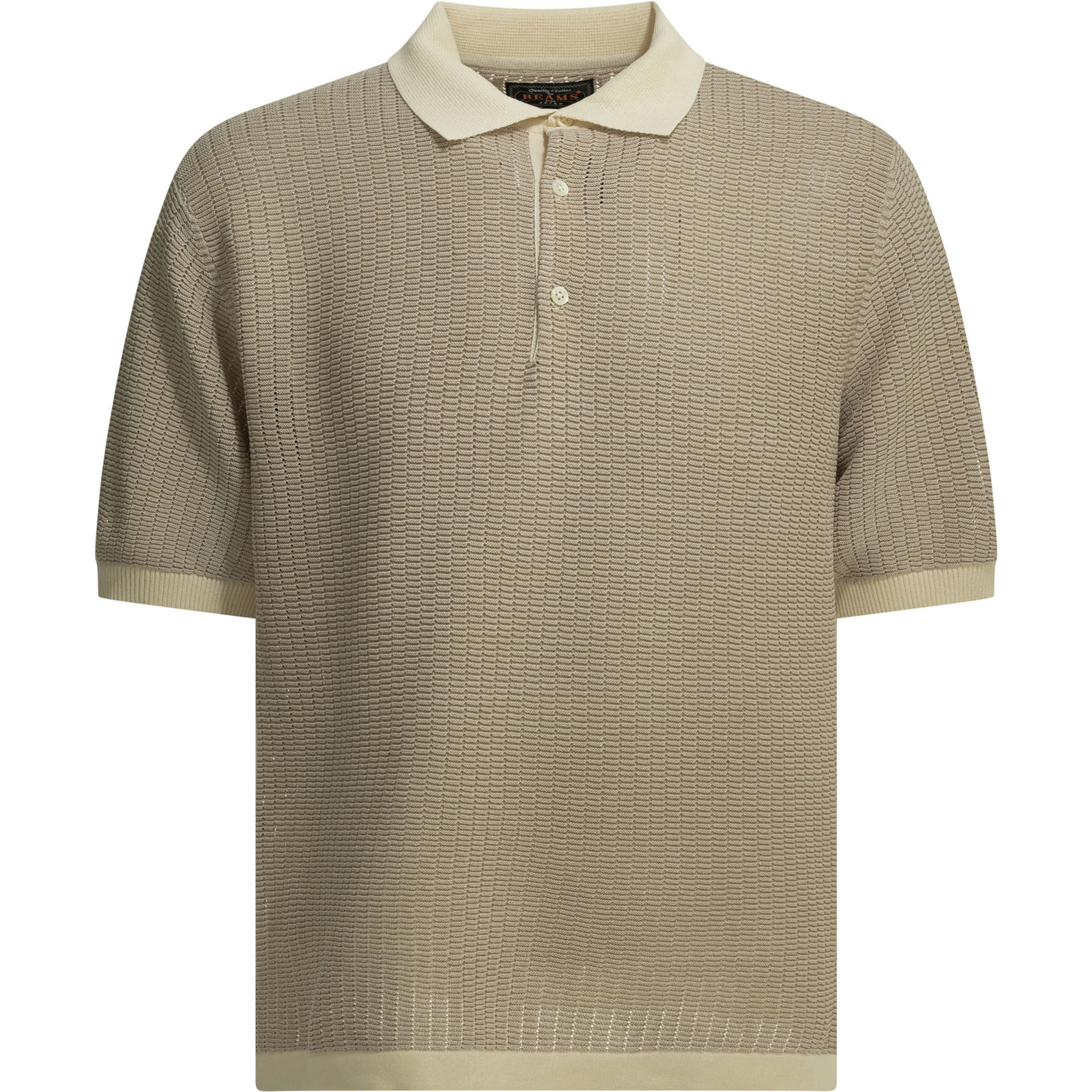 Polo shirt with buttons made of washi yarn