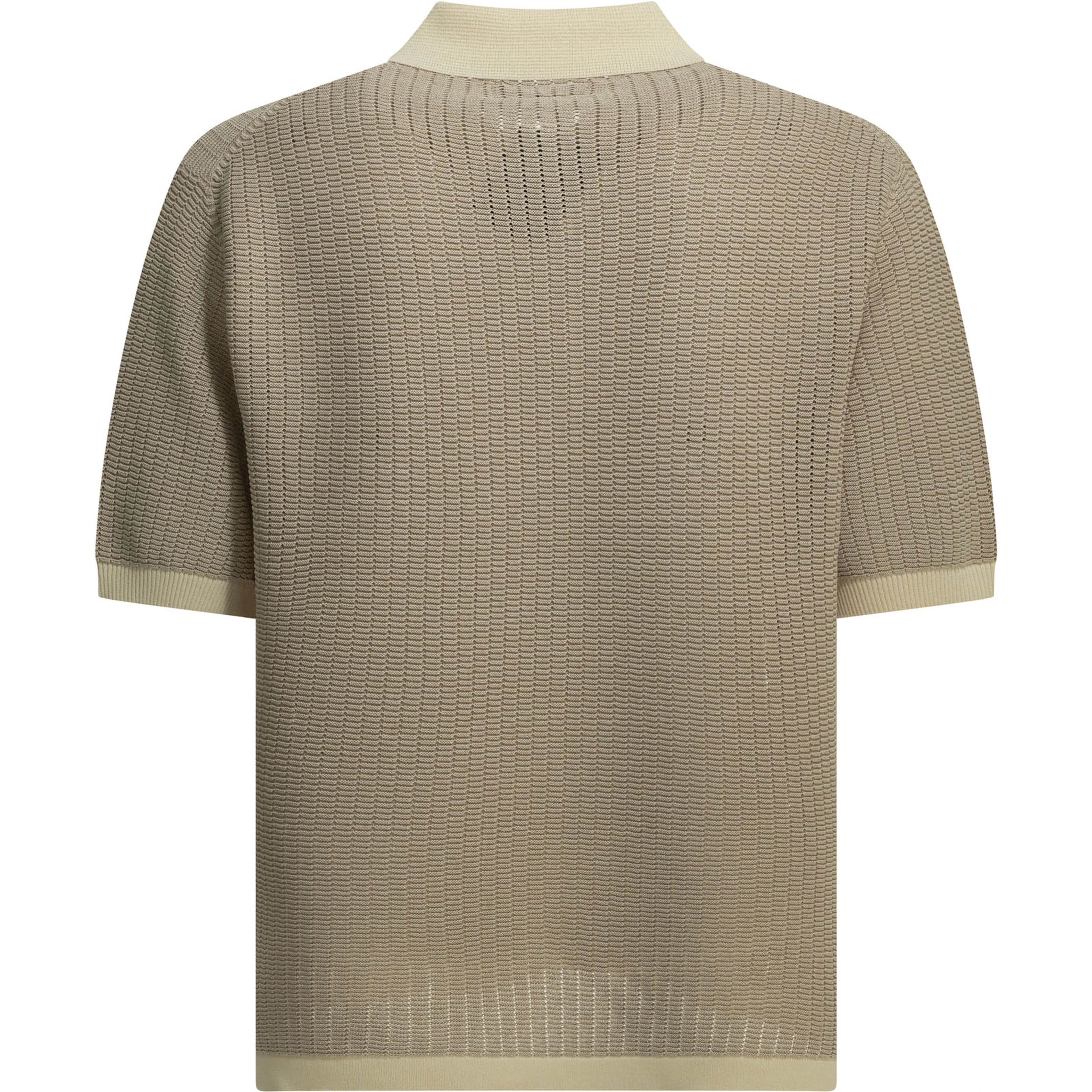 Polo shirt with buttons made of washi yarn
