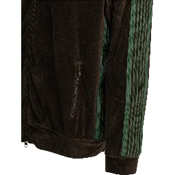 "Track" zippered sweatshirt