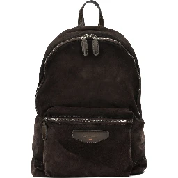 Casual suede backpack
