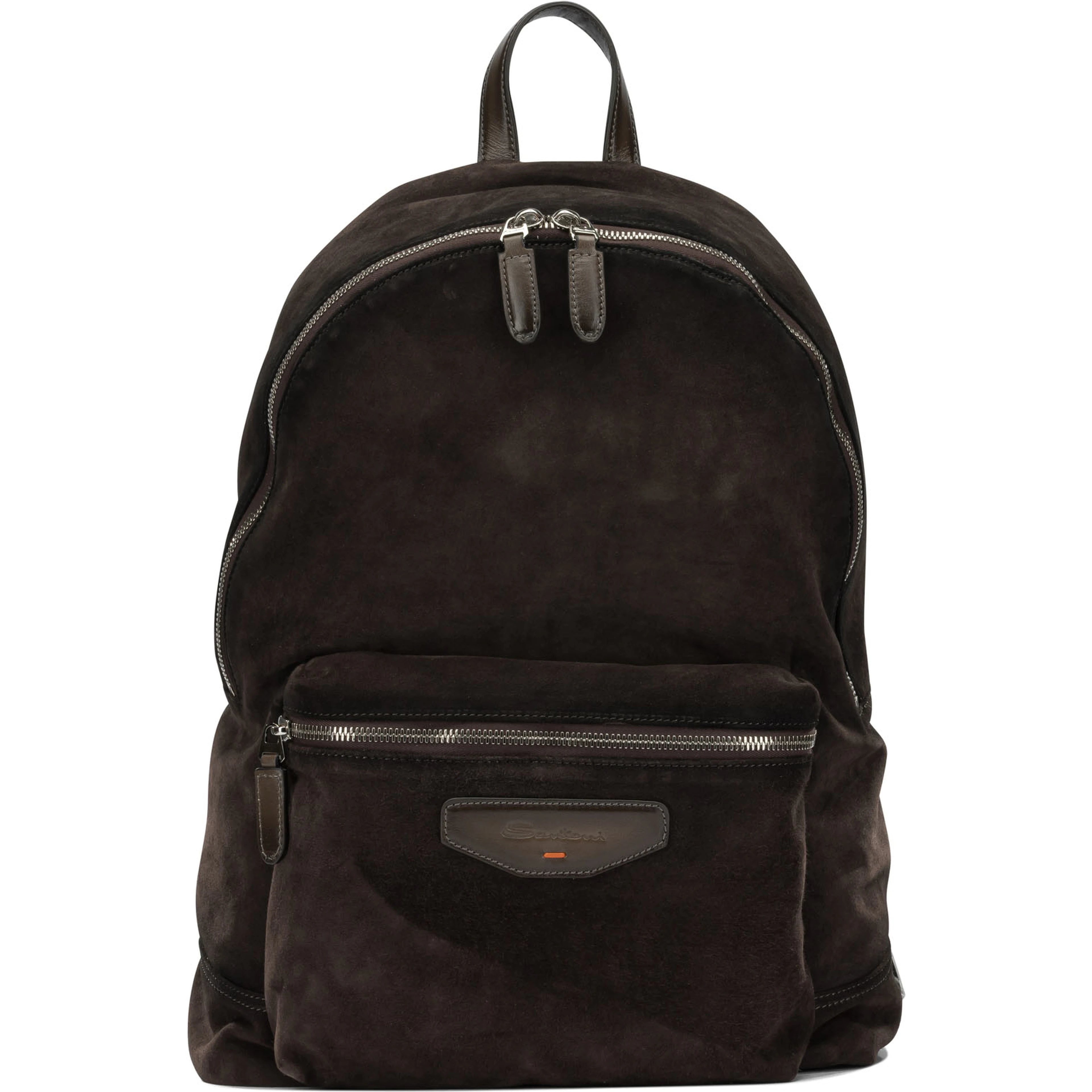 Casual suede backpack